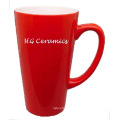 Big Latte Mug, Red Latte Mug, 16oz Ceramic Mug